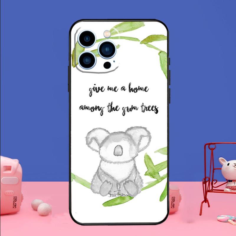 Cute cartoon watercolor animal koala Phone Case For iPhone 17 16 15 14 13 11 12 Pro Max Plus 13 12 mini 16e 17 Air Bumper Cover