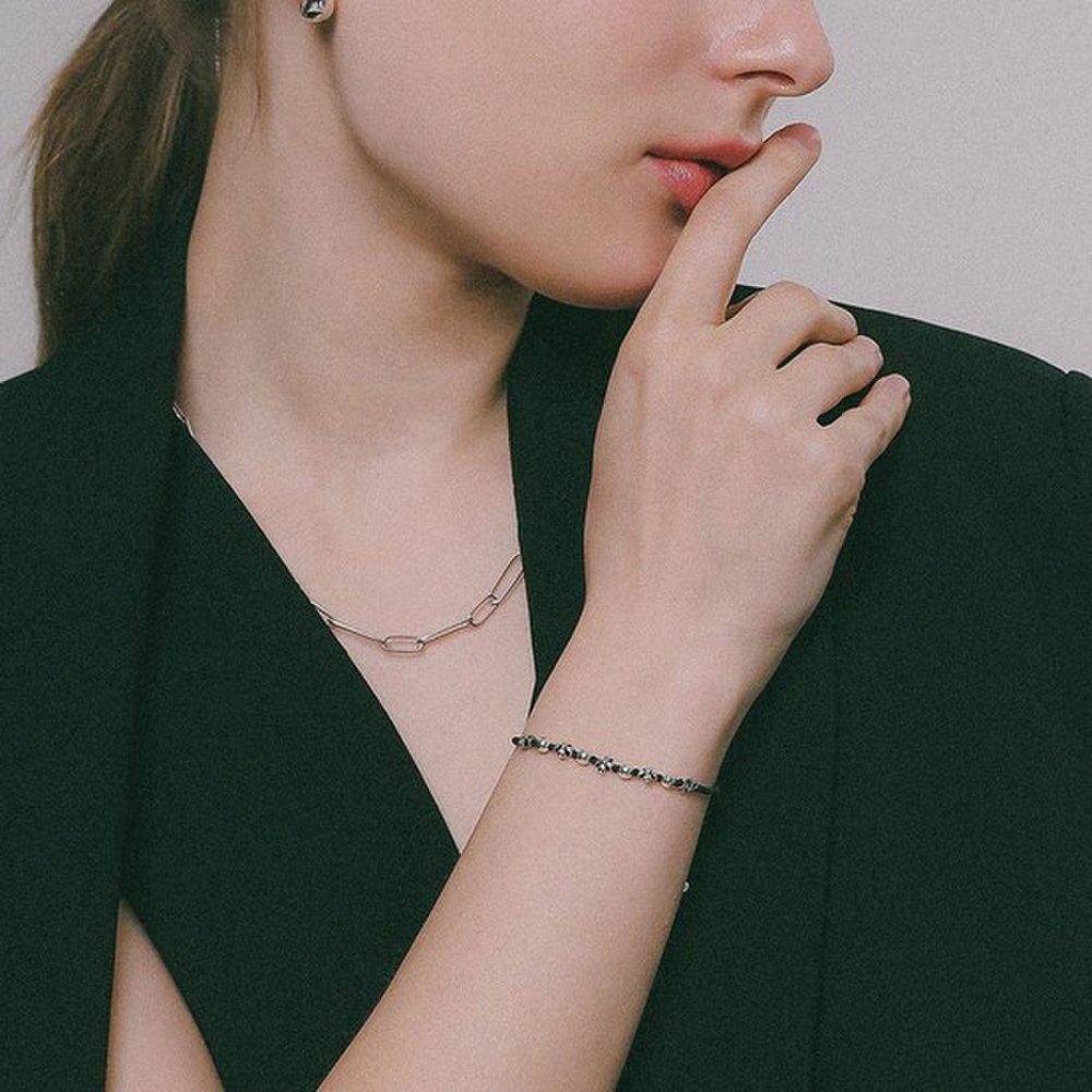 J.Lauren Gothic Cross Silver Ball Knot Bracelet B01046