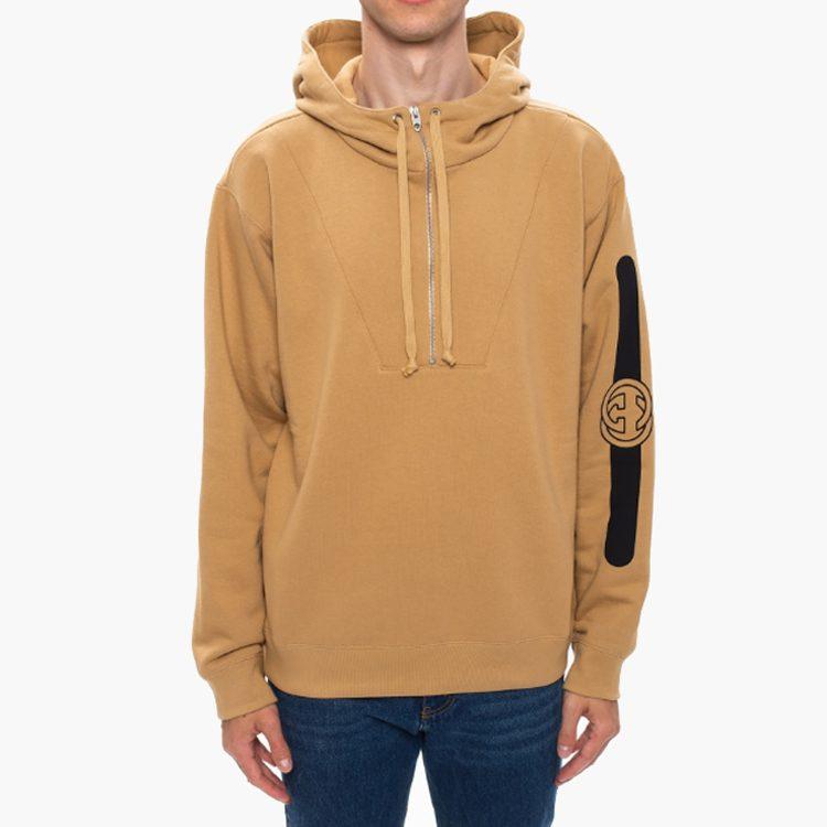 Gucci Sweatshirts Men's Camel Hooded Moderate Regular 627079-XJCOH-2101