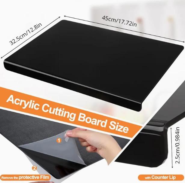 Acrylic Transparent Cutting Board for Fruits & Vegetables