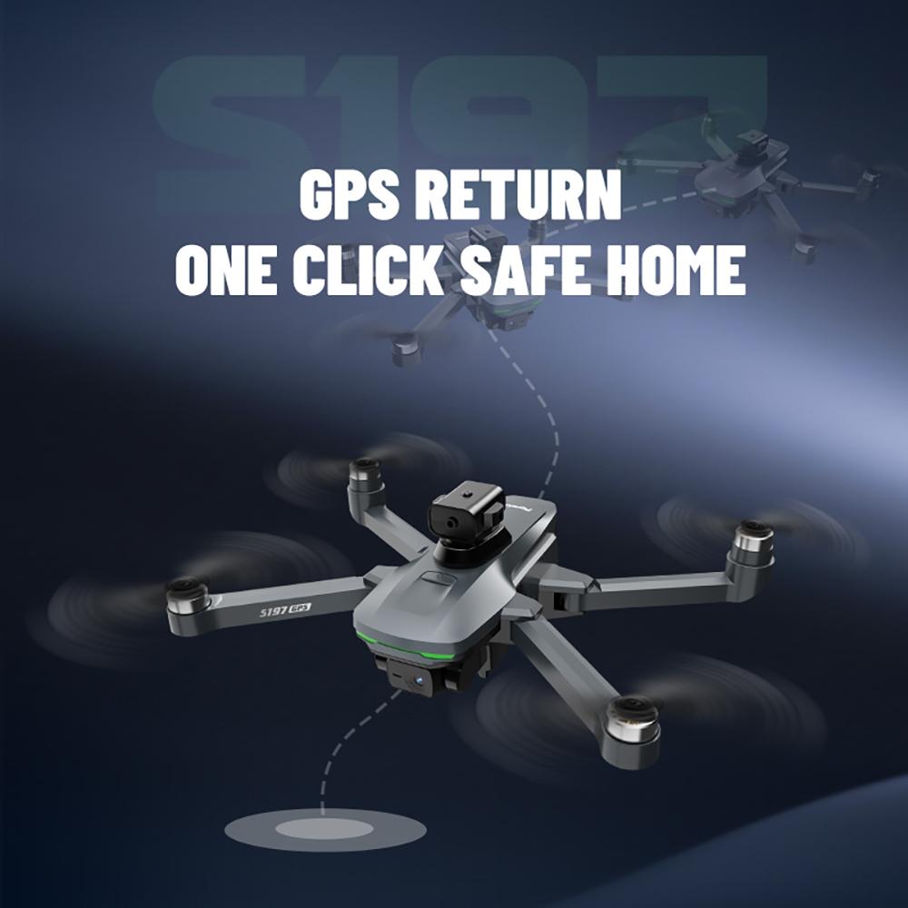2025 New S197 GPS Max Large Screen Drone Professional Brushless Motor GPS WIFI GPV HD ESC Dual Camera Obstacle Avoidance Quadcopter Toy Gift