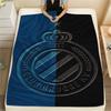 1 Pezzo Coperta in Flanella con Stampa Club Brugge K V, Alta Qualità Comoda per Tutte le Stagioni, Decorazione per la Casa, Calore e Comfort, Perfetta per Regali di Natale