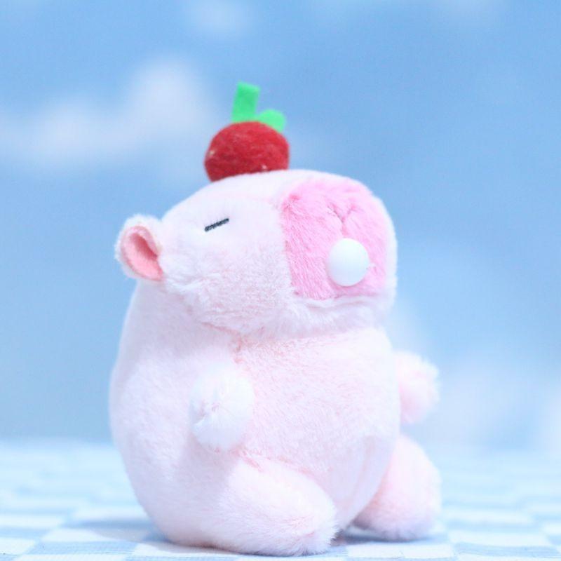 Charming Cute Capybara Plush Keychain Accessory With Soft Short Fur Design In Multiple Colors