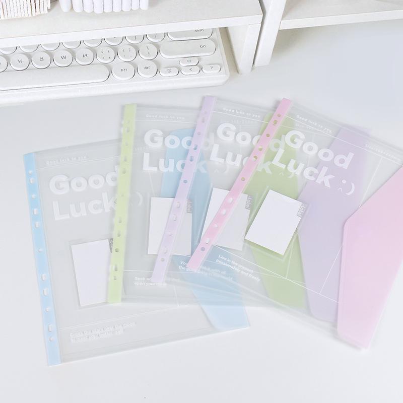 

A4 Transparent Multi-hole Insert Pages for Student Test Papers, Style Office Storage Binder