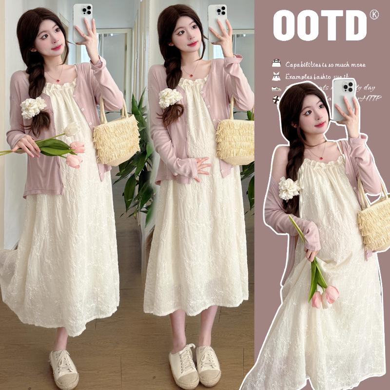

2026 Casual Sweet Ladies Loose Dress & Outerwear Set L