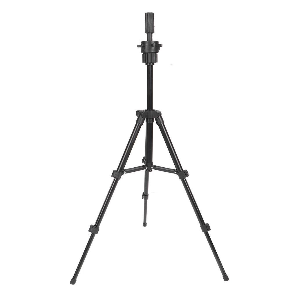 Mannequin Head Tripod Stand Aluminium Alloy Adjustable Wig Head Mold Hold Bracket for Hairdressing Training