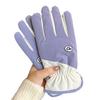 Warm and Velvet Thickened Cotton Gloves for Women In Winter Cold Proof Touch Screen Waterproof Ride Electric Bike Five Finger Couple Windproof