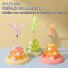 Cat Toys Carousel Ball Teasing Ball with Feathers Cat Stick Self-entertainment Fall-resistant Scratch Removable Boredom Relief