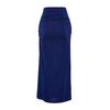 Navy Blue Premium Shiny Surface And Soft Textured Draped Maxi Knitted Skirt Twoaw24et00090