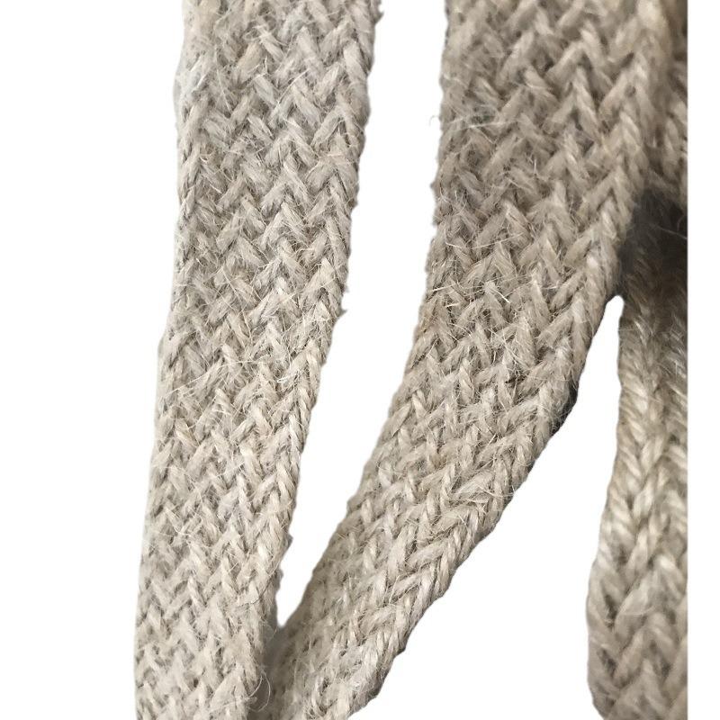 1.2Cm, 1.5Cm, 2Cm Wide Jute Rope, Flat Hemp Rope, Handmade Diy Process Woven Hemp Rope, Decorative Hemp Rope