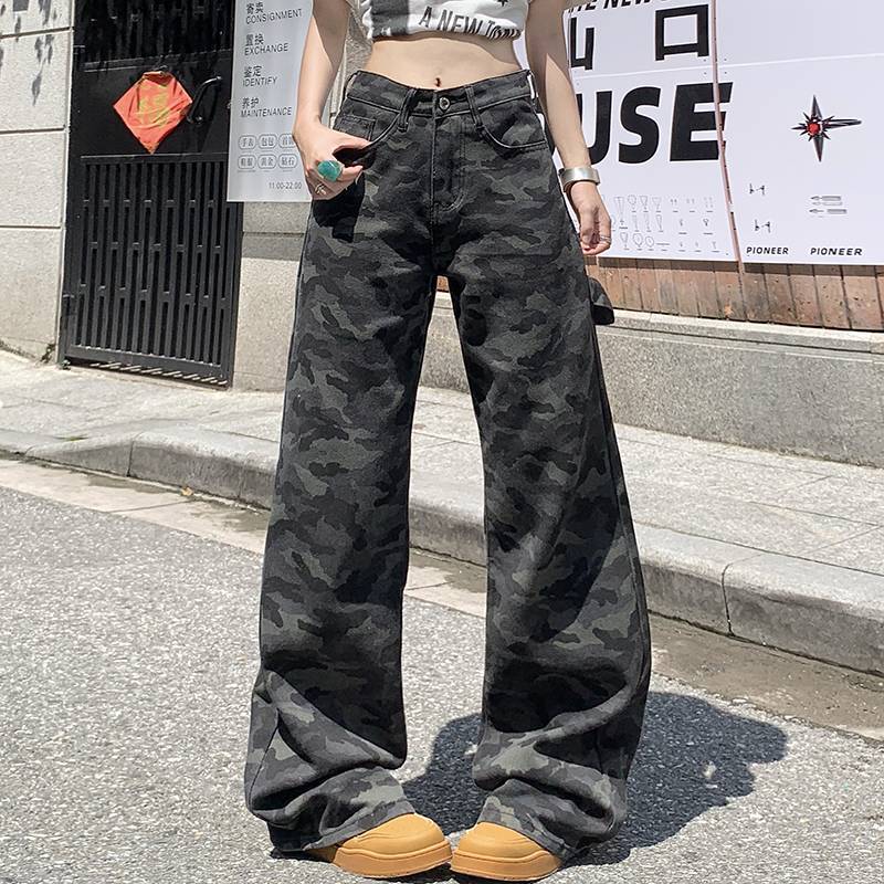 

JYL Unisex Straight Pants Pleated Zebra Print Summer Casual Loose Wide-Leg Pants M кадмий красный