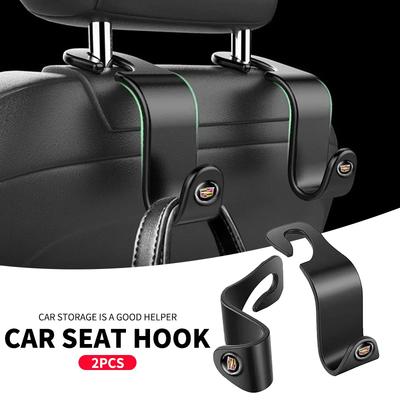 1/2pc Car Seat Headrest Hook Auto Rearseat Hanger Accessories For Logo Escalade CTS ATS SRX XTS XT5 STS CT5 CT6 BLS XLR