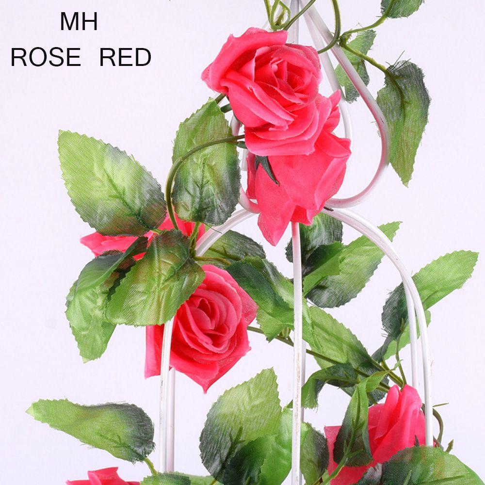 Garland Party Decor Artificial Decorations Green Leaves Artificial Flower Vine Dried Flowers Rose