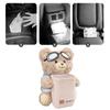 1pcs Car Tissue Box Auto Cartoon Trush Can 2-in-1 Leakproof Plush Bear Tissue Holder And Trash Can For Vehicle Home Travel