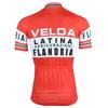 Flandria Red Bicycle Cycling Man Retro Mtb Shirt Short Sleeve Bike Enduro Retro Jersey Suit Tripel Bib Short 2026 Summer Breathable Cycling Suit Set