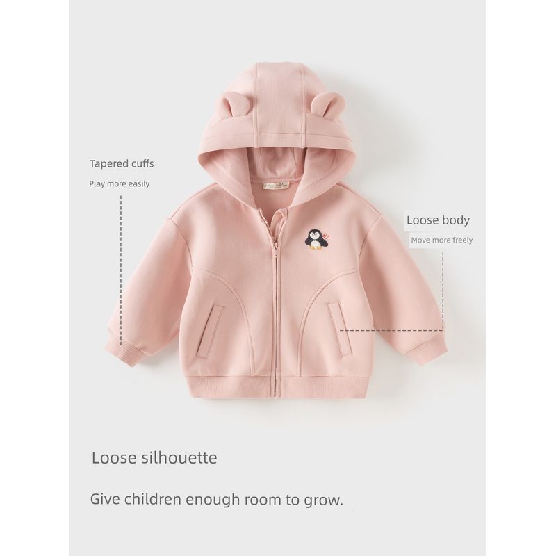 David Bella Kidsren's Jacket 2026 Spring New Style Girls' Cute Casual Sweatshirt Boys' Fashionable Clothes