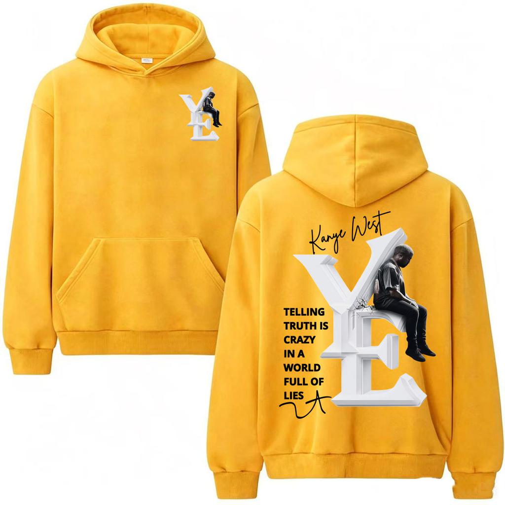 Kanye West Telling Truth Is Crazy in A World Full of Lies 2026 Tour Merch Hoodies Sweatshirts Unisex Fashion Oversized Hoodie