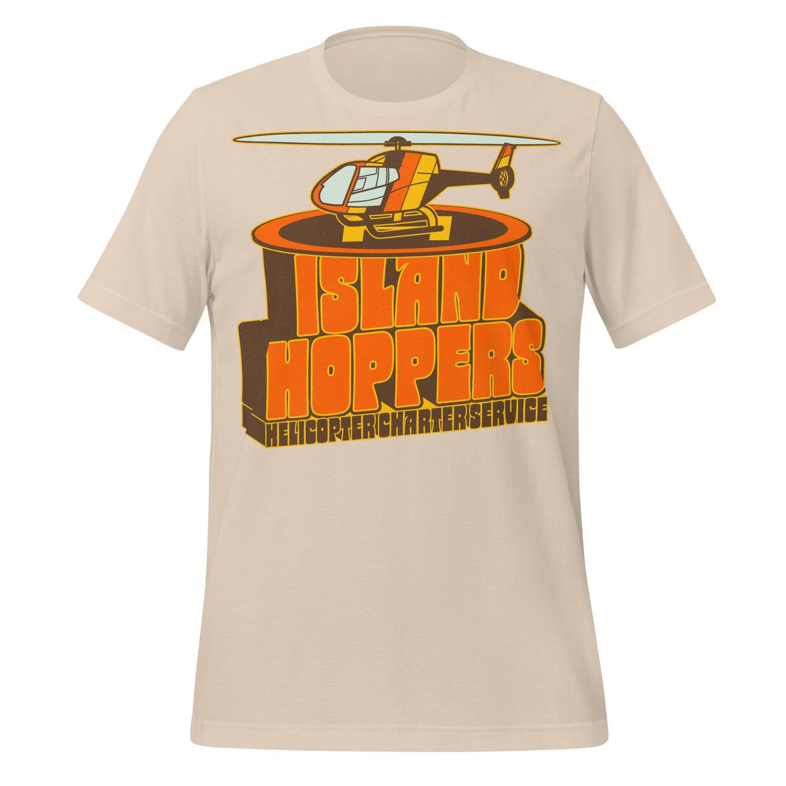 Retro Hawaii T-Shirt: Magnum PI Island Hoppers Helicopter 2XL