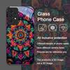 Vintage Mandala Lotusblumenmuster Gehärtetes Glas Handyhülle für Samsung Galaxy A56 A72 A55 A54 A53 A52 A36 A15 A14 A13 Cover