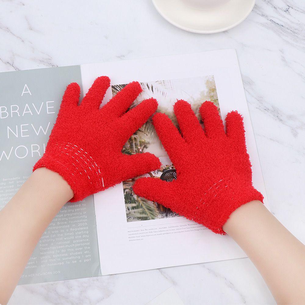 Years Old Boys Girls Baby Soft Warm Lovely Full Fingers Coral Plush Mittens Candy Color Kids Gloves