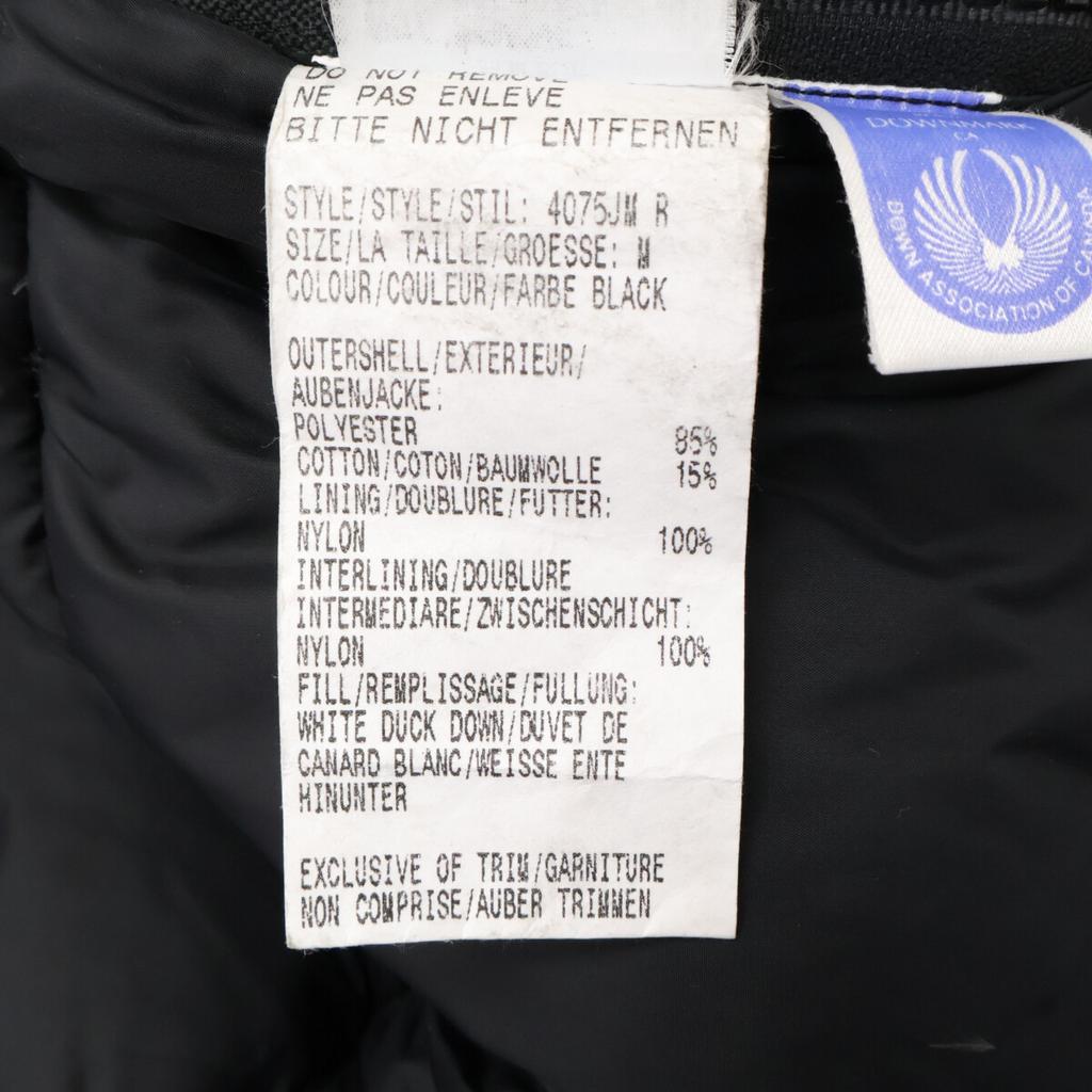 Canada Goose 4075JM Canadian Camool Down Jacket Jacket M blackUsed