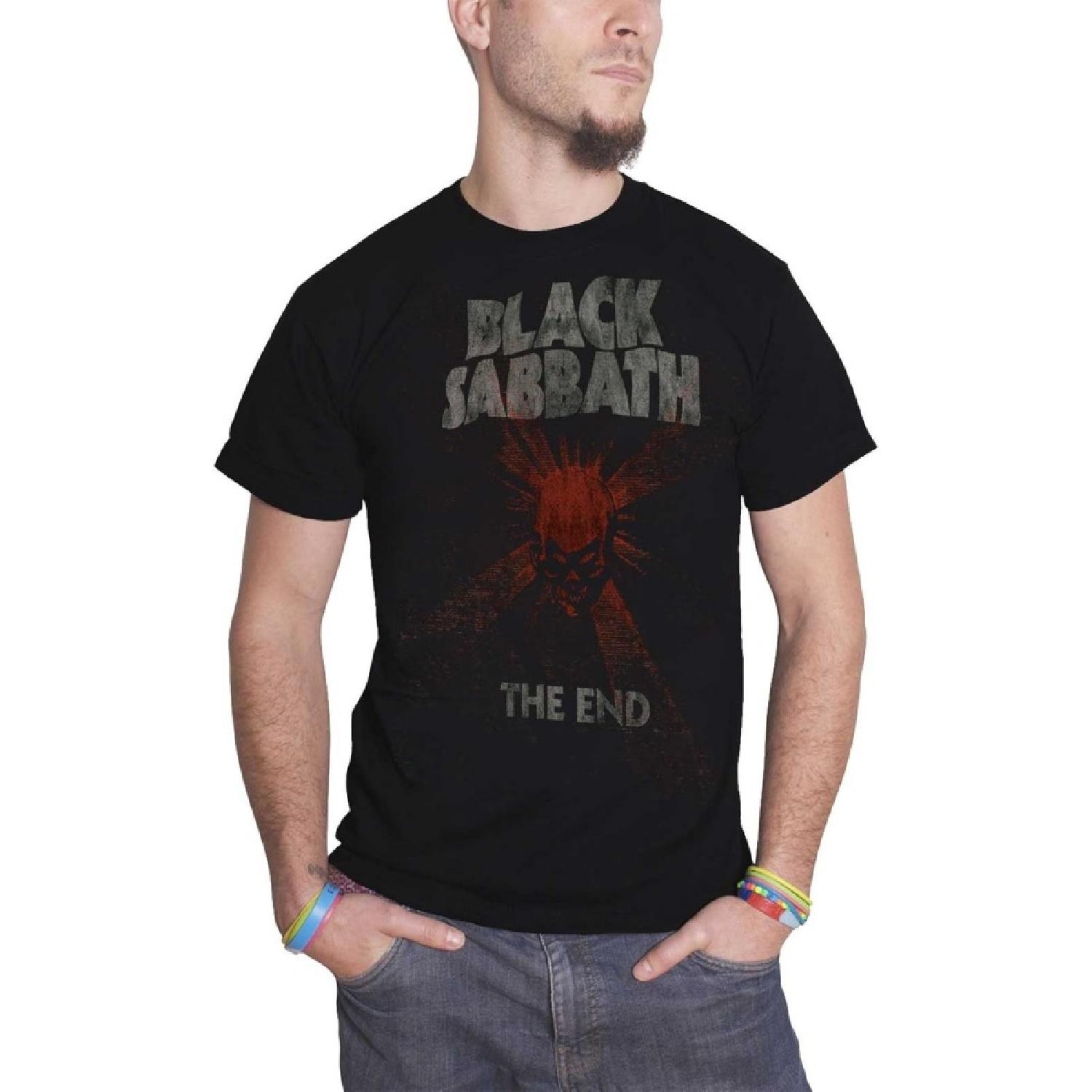Black Sabbath T Shirt The End World Tour Mushroom Cloud Official Unisex Black Size M S