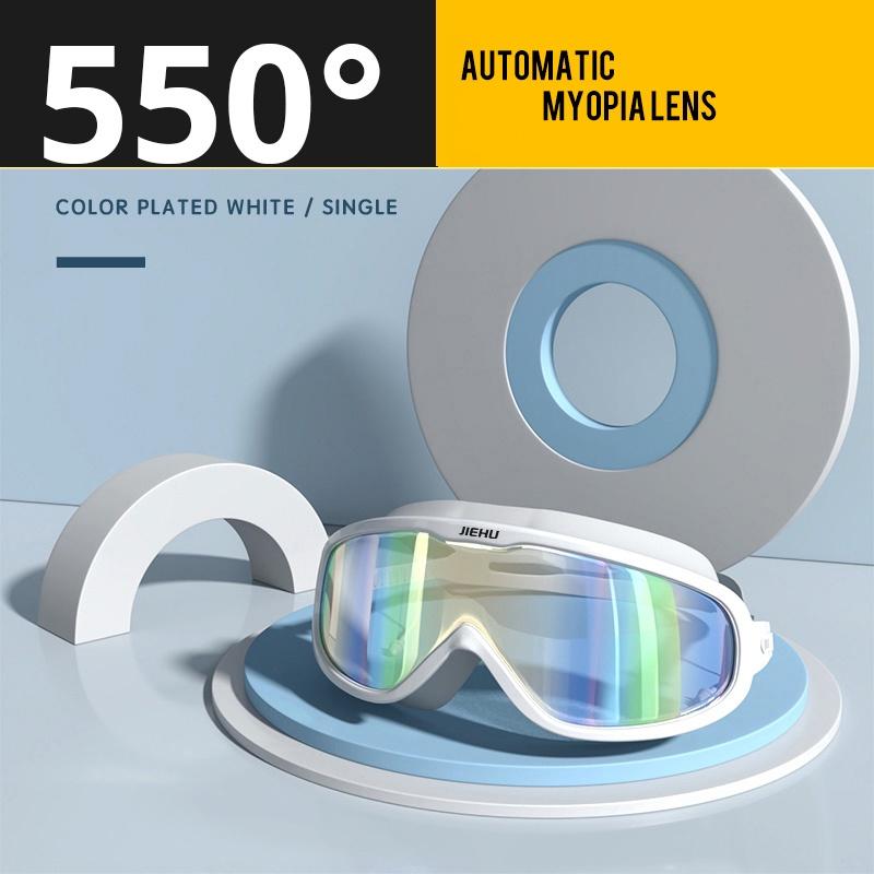 Myopie-Verschreibung -1,5 ~ -8,0 Grad Wasserdichte Anti-Beschlag-Silikon-Schwimmbrille mit Ohrstöpseln