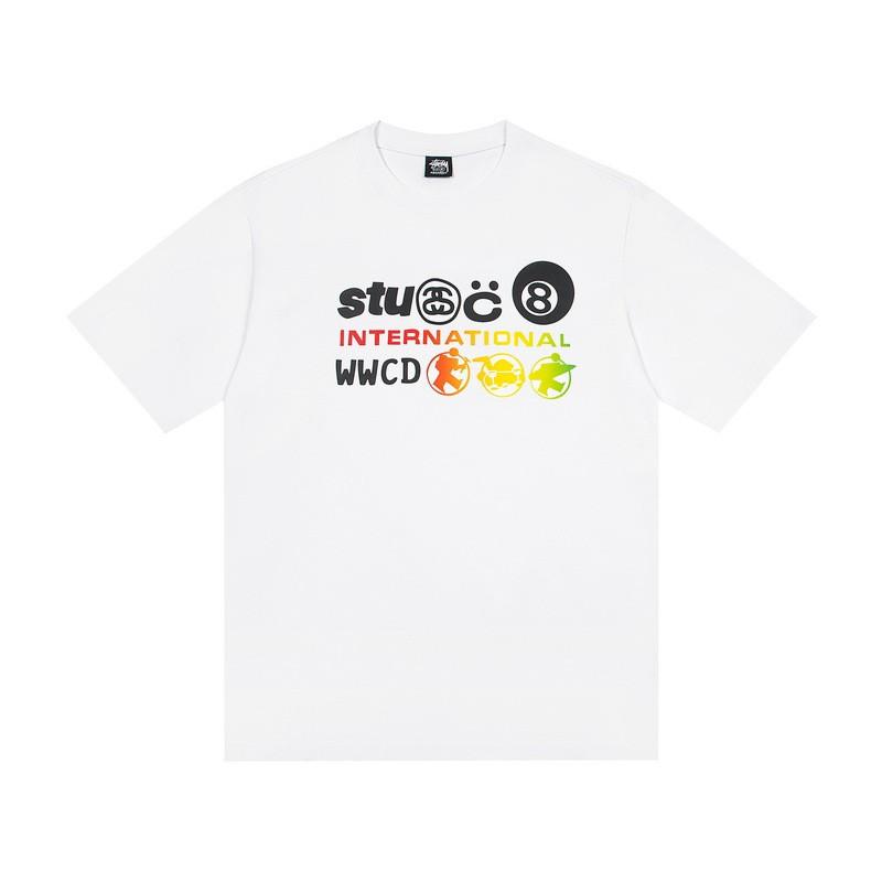 Camiseta de Algodón Unisex de Corte Holgado con Estampado de Letras Camiseta Casual de Manga Corta para Adolescentes y Adultos