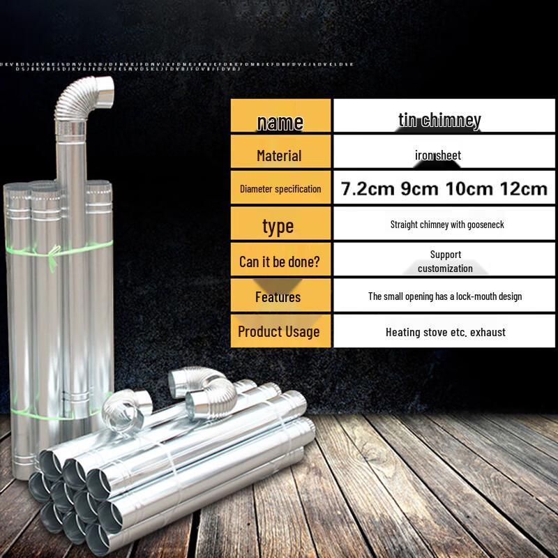 Zesílená bílá pocínovaná sada komínové výfukové trubky