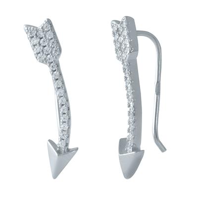Silver Earrings with Cubic Zirkonia (1985205)