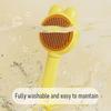 Cat Hair Brush Self Cleaning Dog Slicker Brush for Grooming And Shedding Cute Pet Hair Remover Tool with Release Button for Cats Dogs Rabbits