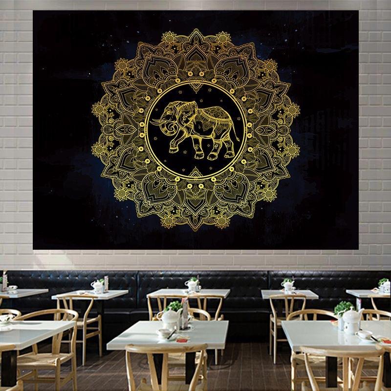 

Ткань для подвешивания в этническом стиле, Ткань-фон со статуей Индии, Настенная ткань для украшения спальни, Ткань-фон для гостиной, Гобелен и гобелен 95 * 73cm