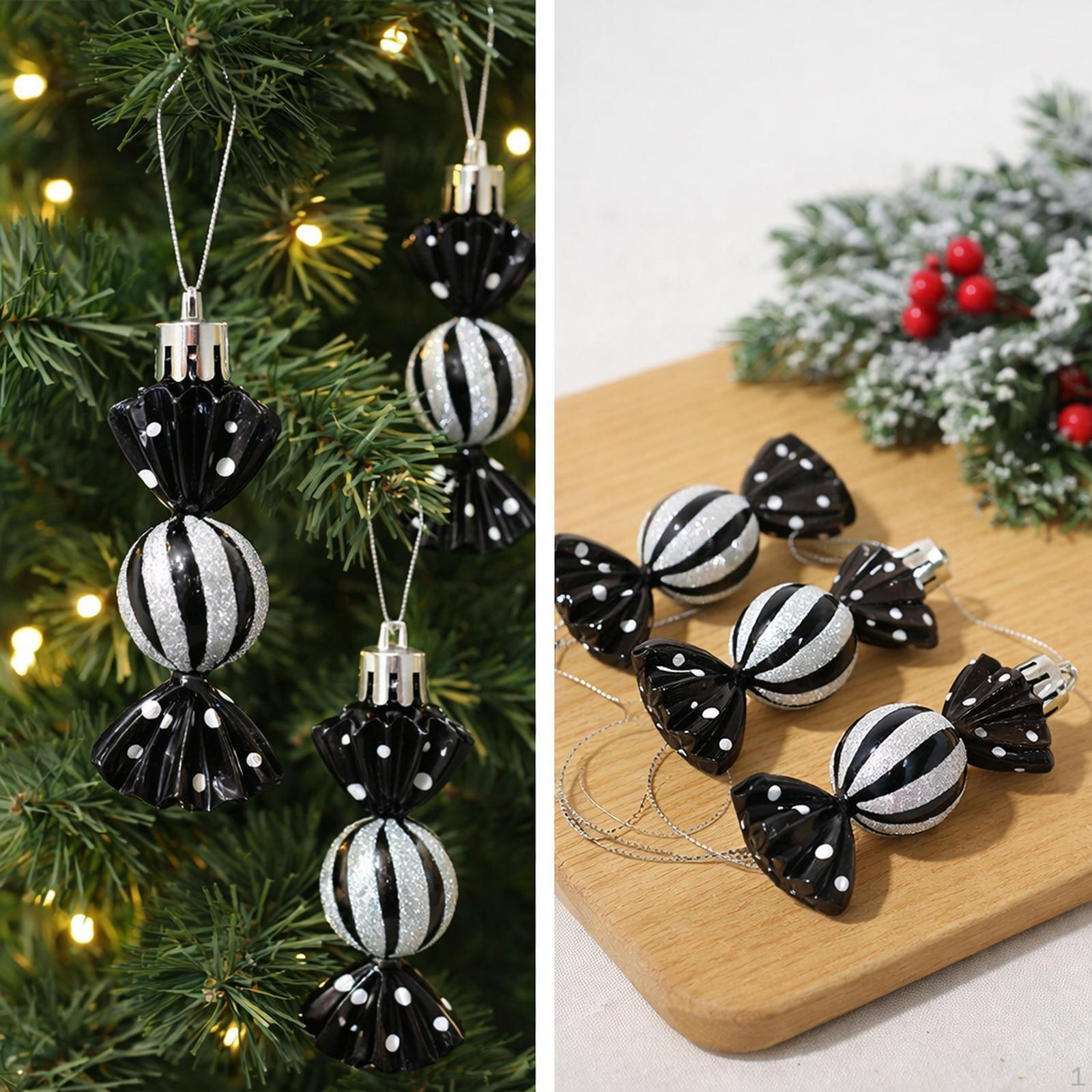 

6x Маленькие Винтажные Блестящие Шарики Рождественская Елка Конфетные Украшения DIY Декор Материалы Рождественские Подвески