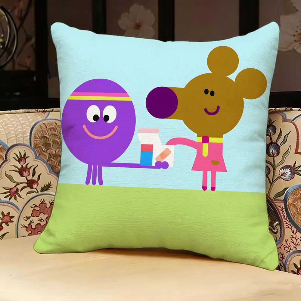 Hey D-duggee Cartoon Pillow Case Pillowcase, Double-sided Printed, Sofa Cushion, Bedroom Headboard Pillow