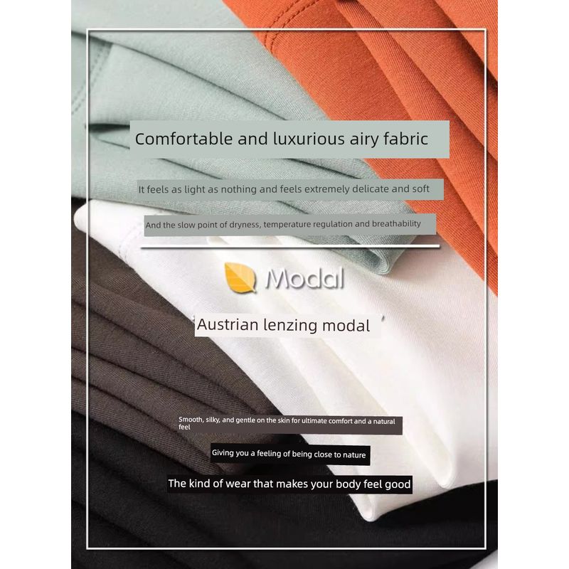 High-Density Modal Short-Sleeve T-Shirt for Men, 2024 New Trendy Summer Export Versatile Base Layer Tee