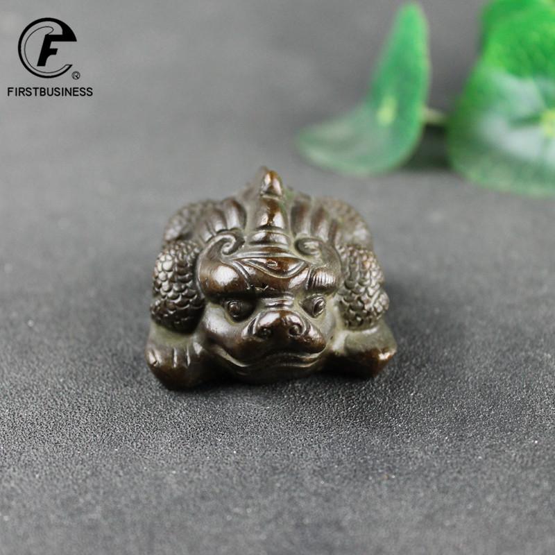 Solid Brass BIG Toad Figurines Tea Pet Table Toy Ornament Decoration Crafts Accessories Lucky Copper Animal Statues Decor
