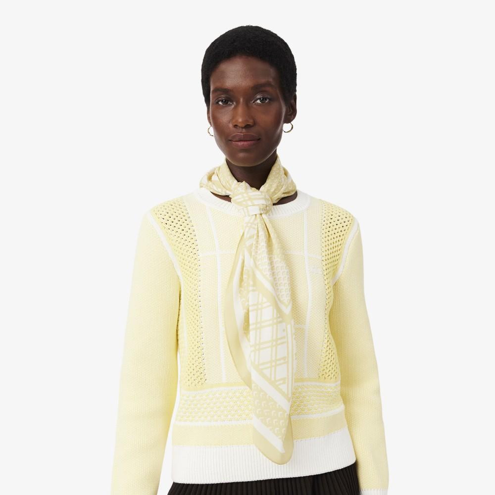 [lacoste] Women's Tennis Court Print Scarf RE1507-56G48M