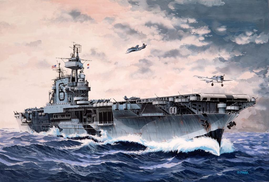 German Revell scale USS Enterprise plastic model model number molded in color 1/1200 CV-6 kit, 05824,