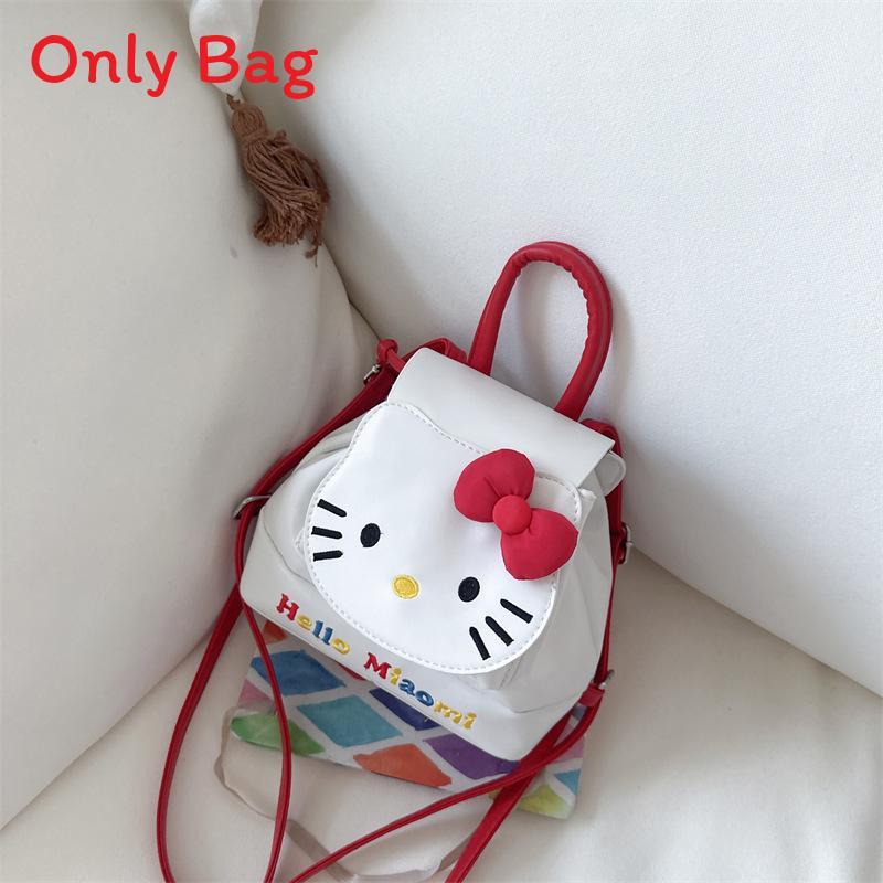 Childrens Cartoon Hello Kitty Cat Backpack With Pu Material And Butterfly Bow For Girls Daily Use
