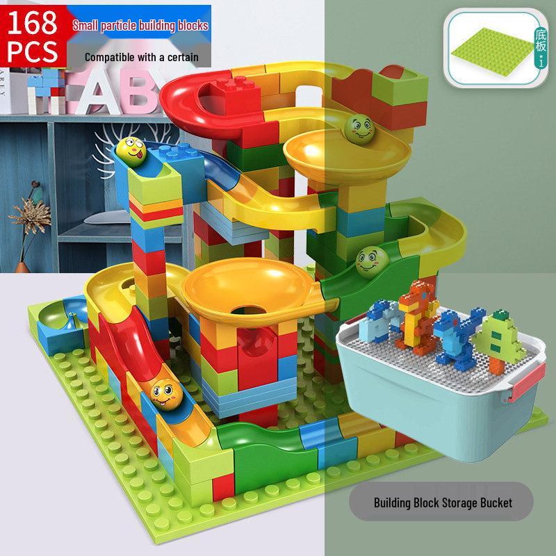 Children's Building Block Table: Educational Ball Track Puzzle Toy for Ages 3-6