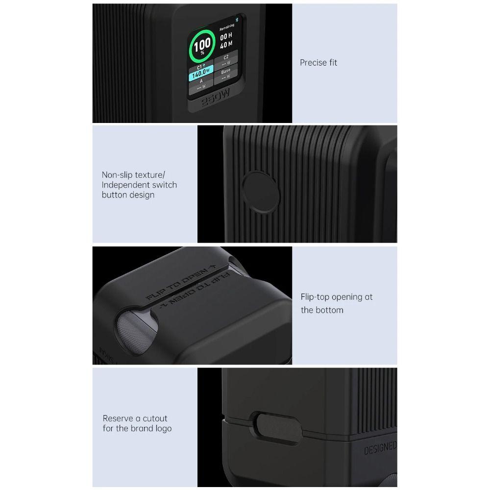 Soft Protective Case Shockproof Carrying Case Silicone Case for Anker Prime 200W/250W Power Bank
