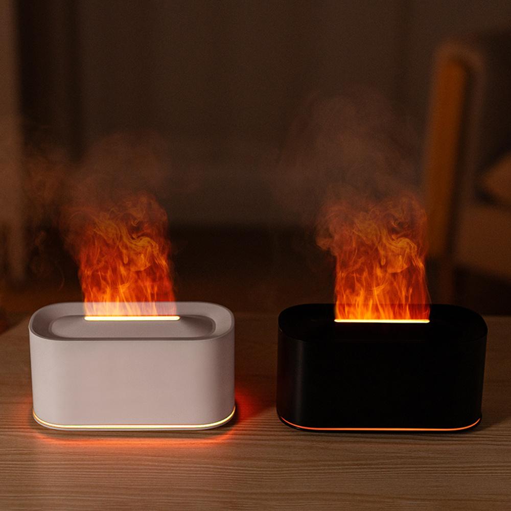 Aromatherapy Diffuser with Flame Effect, Essential Oil Diffuser And Cool Mist Humidifier, Silent Humidifier for Home And Bedroom