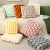 Einfarbige Knoten-Zierkissen 33CM Sofa Plüschkissen Weiches Fensterbankkissen Wohnzimmer