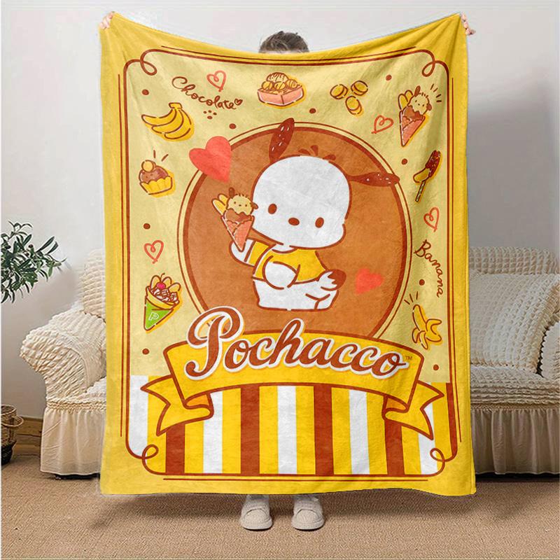 

1pc Pochacco s Sweet Adventure Blanket, Seasonal Home Decor Gift for Family and Friend, Soft Throw Blanket Suitable for All Seasons, Living Room, Trav 130x150cm