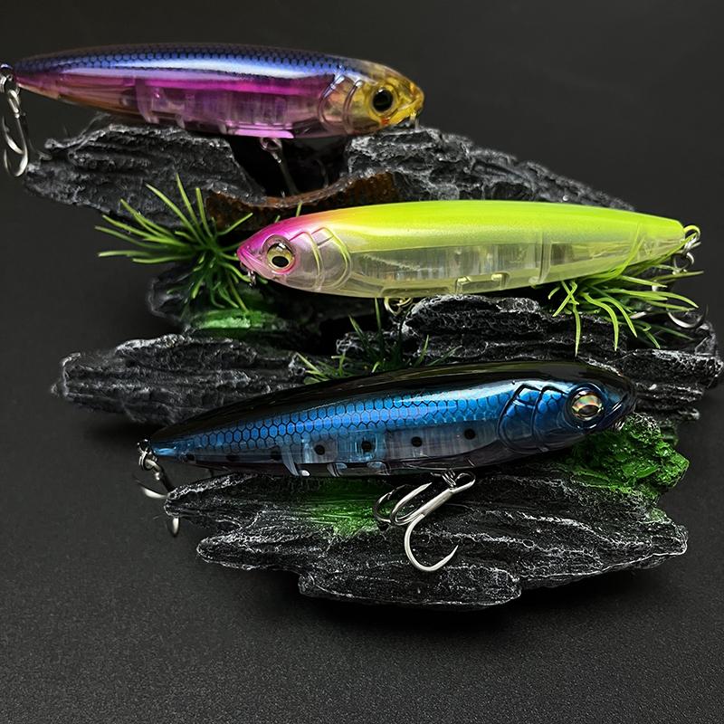 17g Surface Pencil Fishing Lures Walk the Dog Floating Wobbler Laser Artificial Bait for Trout Bass Top Water Swimbait Equipment