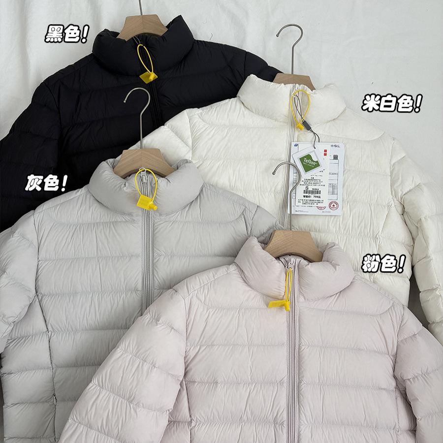 Popular Stand-up Collar Ribs Down Jacket Women's Short Winter New Huge Good-looking Down Versatile Thickened Jacket