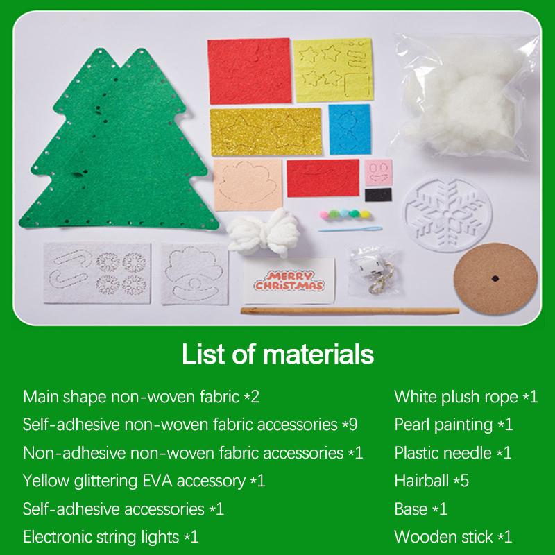 Christmas Handmade DIY Christmas Tree Desktop Decoration Material Package, Children's DIY Christmas Tree Christmas Decoration