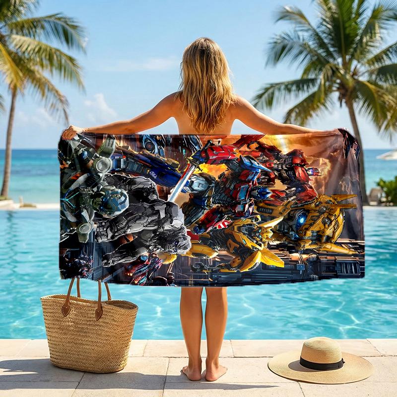 Transformers Fashion Beach Towel: Ideal for Summer Adventures Soft, absorbent and quick drying suitable for swimming and bathing
