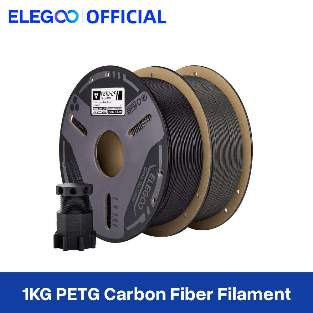 ELEGOO Carbon Fiber PETG Filament 1.75mm 1KG/2KG/5KG/10KG, PETG-CF 3D Printing Filament