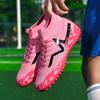 35-46 Kids Football Boots Rubber Soft Sole Short Nails Artificial Turf Leather Youth Kids Football Shoes Men's Sports Large Size Football Shoes